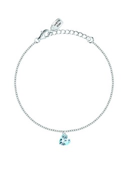 La Petite Story Delicato bracciale in argento con cuore azzurro chiaro Silver LPS05AWV55 donna