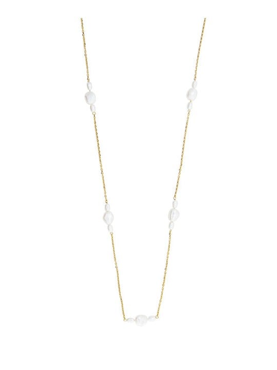 Silver Cat Collana lunga placcata oro con perle d'acqua dolce SC560 donna