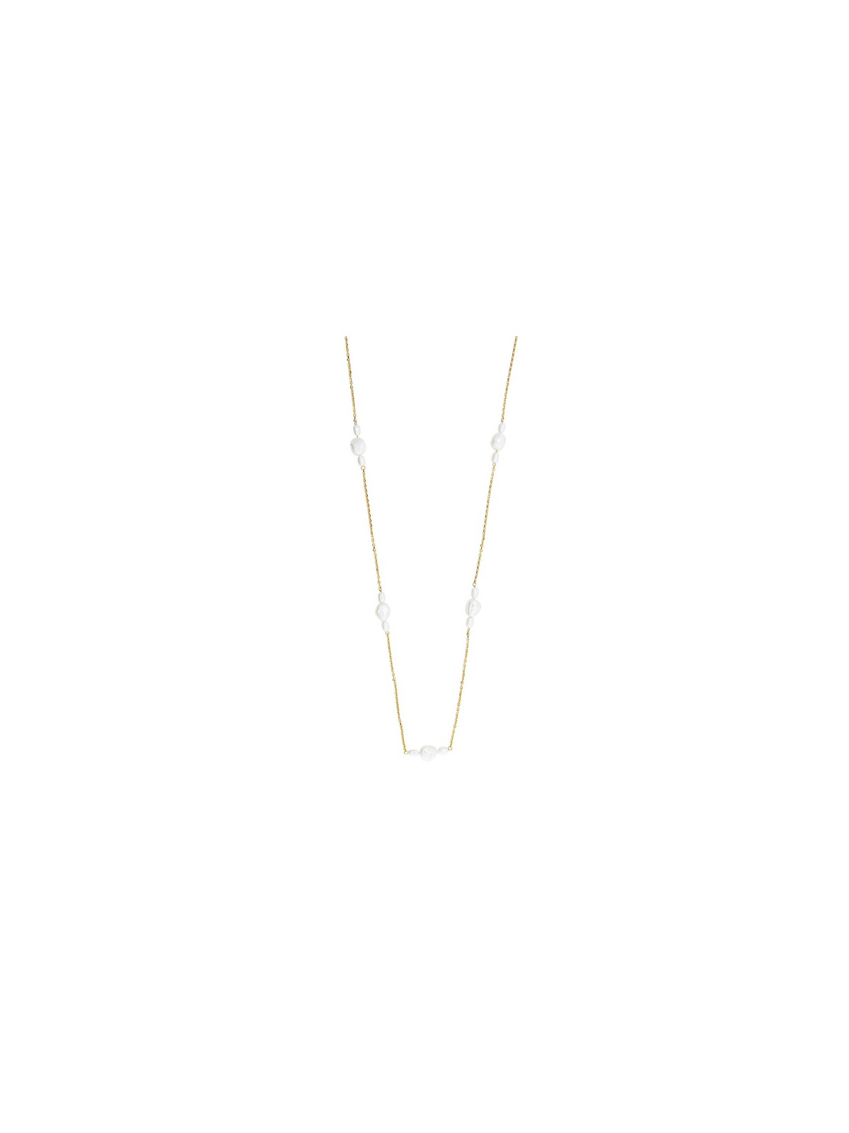 Silver Cat Collana lunga placcata oro con perle d'acqua dolce SC560 donna