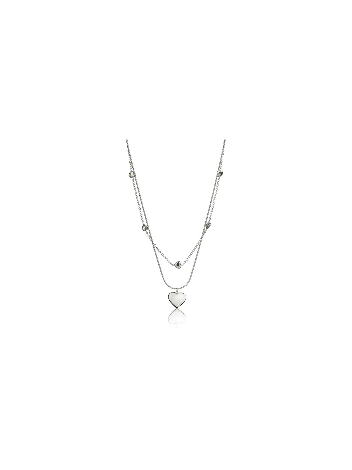 Emily Westwood Incantevole collana doppia in acciaio Malani EWN24003S donna