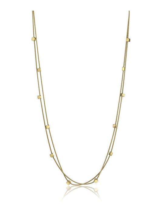 Emily Westwood Collana doppia in acciaio placcato oro Allie EWN24013G donna