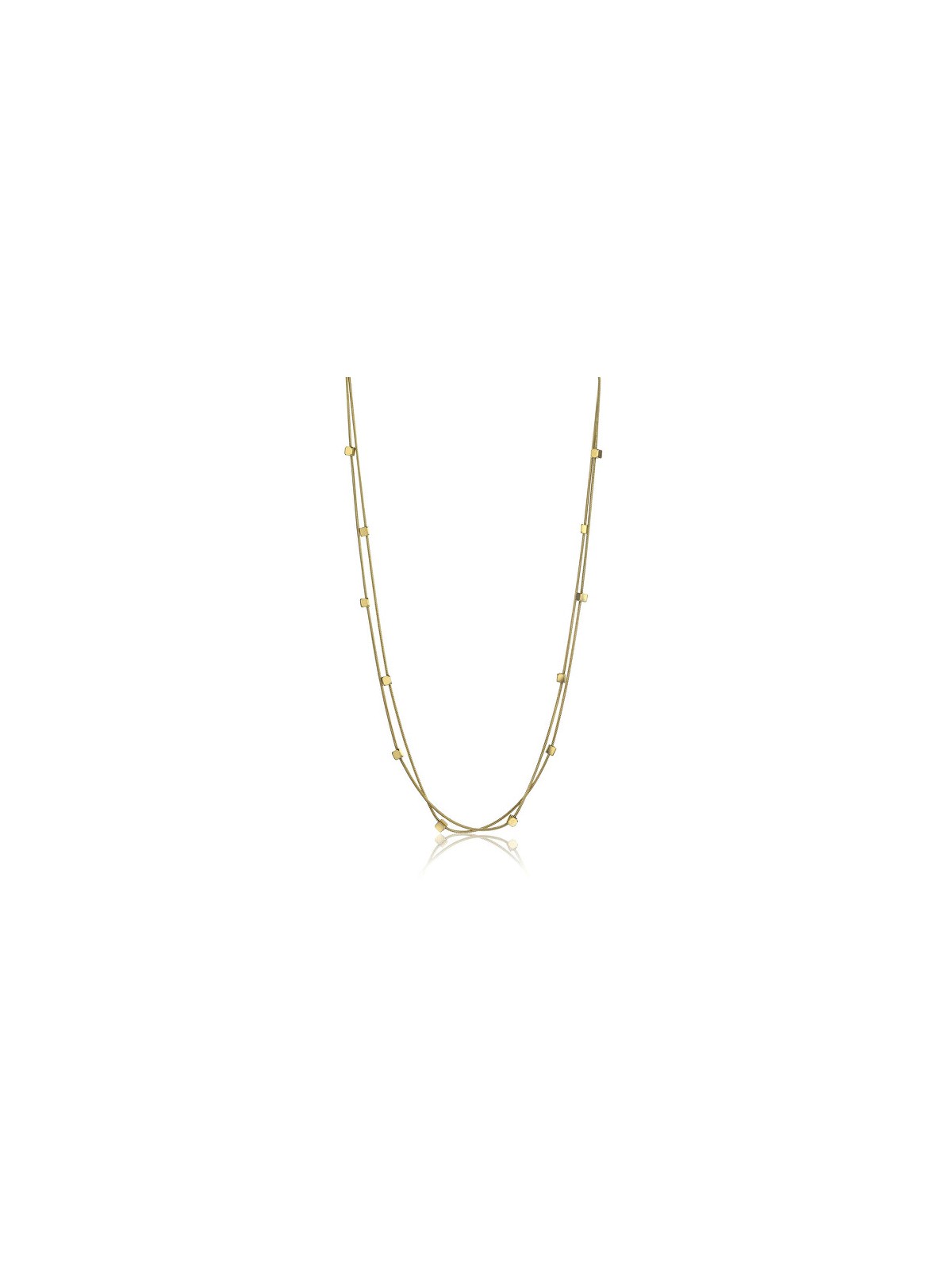 Emily Westwood Collana doppia in acciaio placcato oro Allie EWN24013G donna