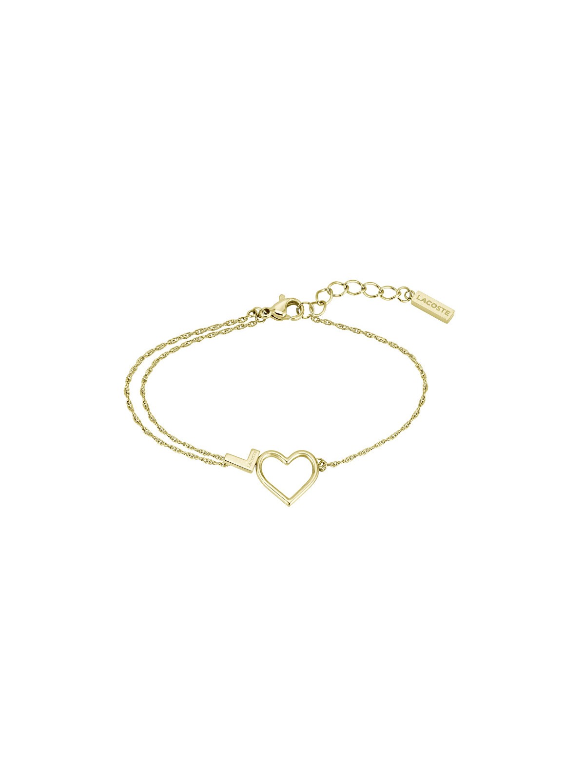 Lacoste Bracciale da donna a forma di cuore placcato oro Volte 2040016 donna