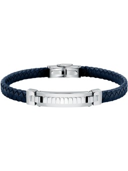 Morellato Elegante bracciale in pelle con decorazioni in acciaio Moody SQH33 uomo
