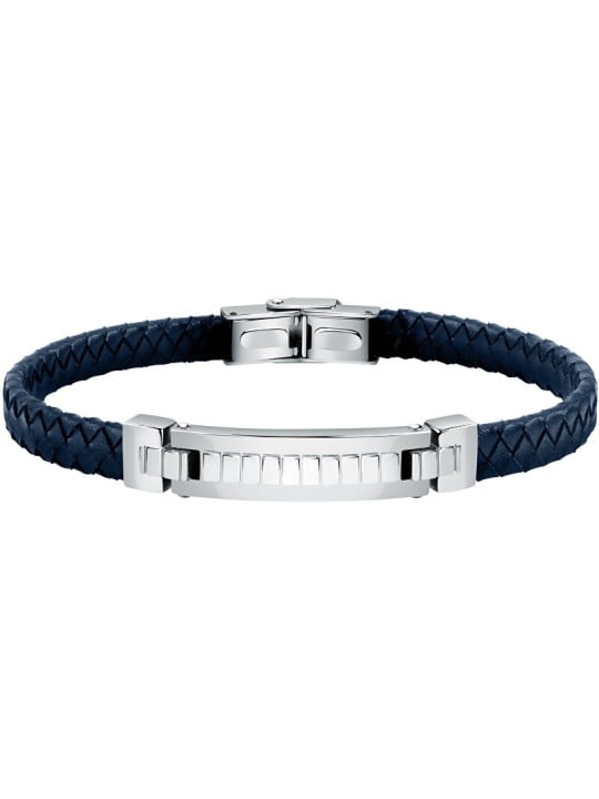 Morellato Elegante bracciale in pelle con decorazioni in acciaio Moody SQH33 uomo