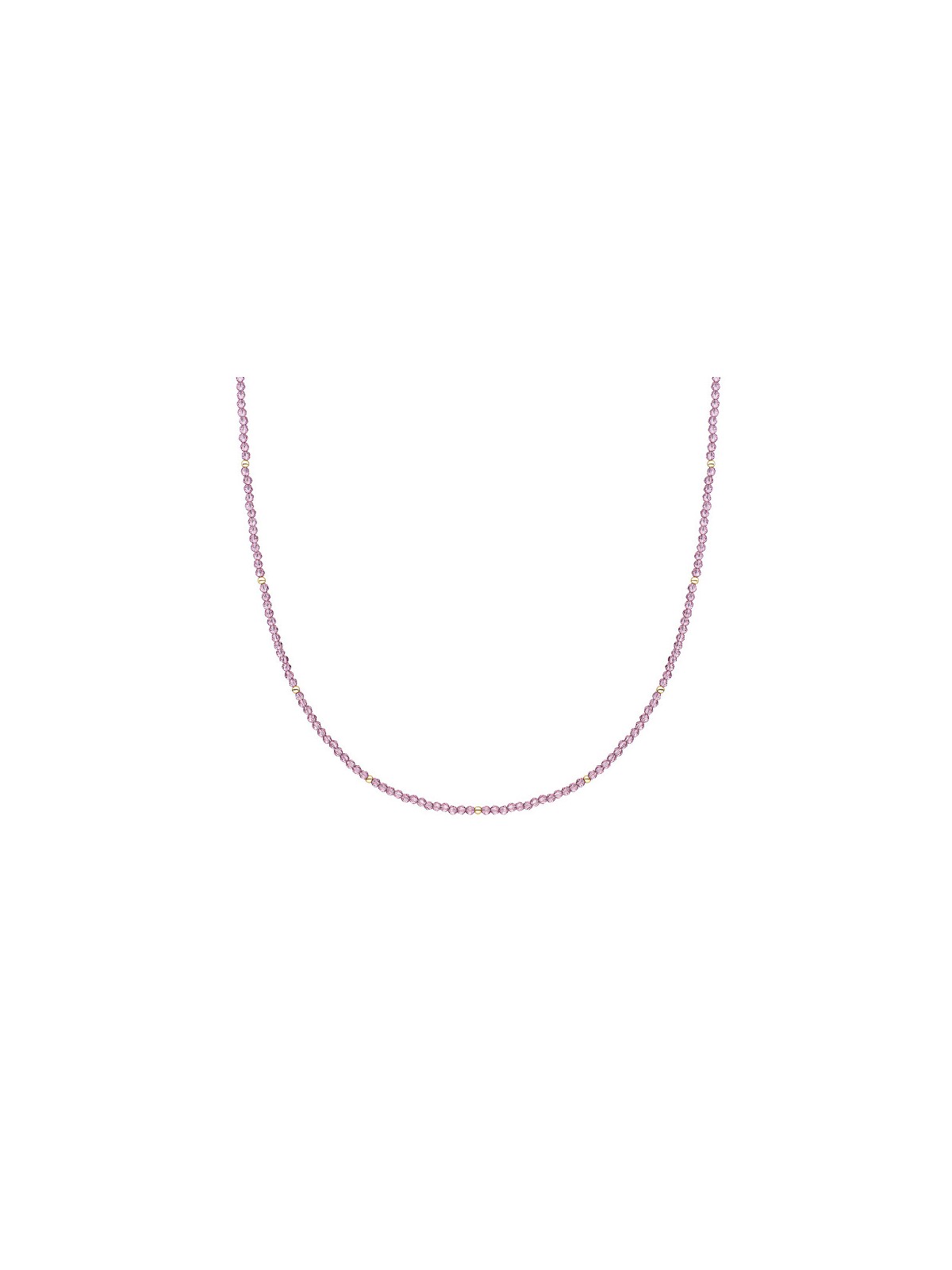 Sparkling Collana con perline di quarzo viola NLK04G-G59 donna