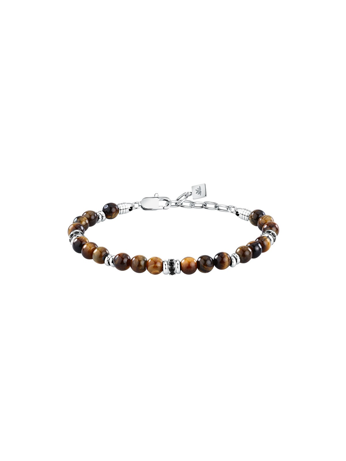 Morellato Bracciale da uomo con perline e pietre occhio di tigre S1746 uomo