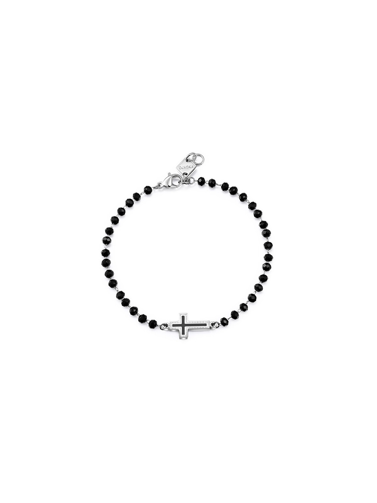 S'Agapõ Bracciale da uomo con perline e croce Charisma SHS12 uomo