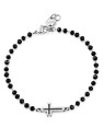 S'Agapõ Bracciale da uomo con perline e croce Charisma SHS12 uomo