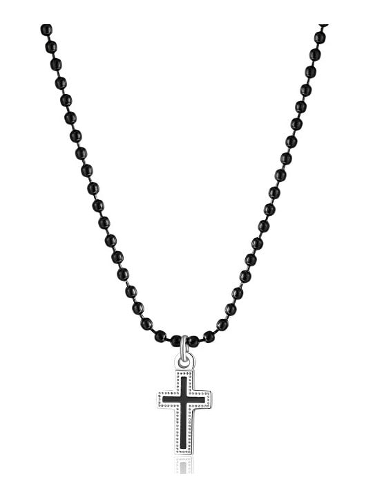 S'Agapõ Collana da uomo con croce e perline Charisma SHS02 uomo