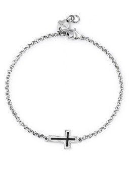 S'Agapõ Bracciale da uomo senza tempo Cross Charisma SHS11 uomo