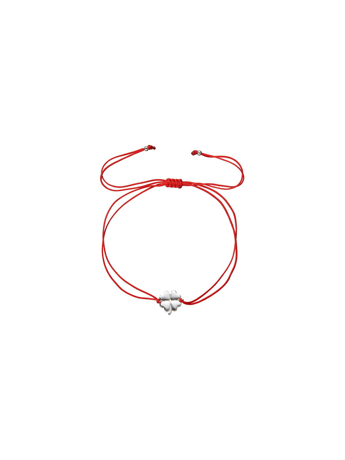 Evolution Group Braccialetto Kabbalah rosso con quadrifoglio 13047.3 rosso donna