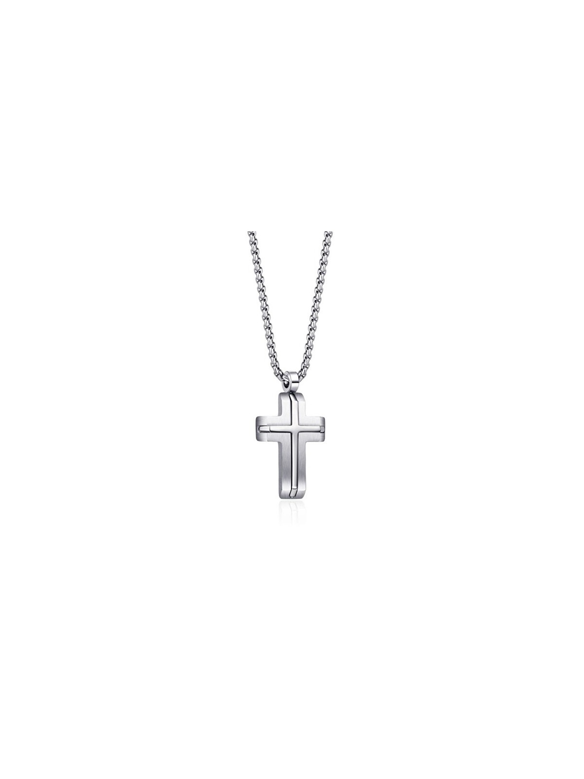 Diverse Collana da uomo in acciaio con croce N1000508 uomo