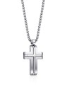 Diverse Collana da uomo in acciaio con croce N1000508 uomo
