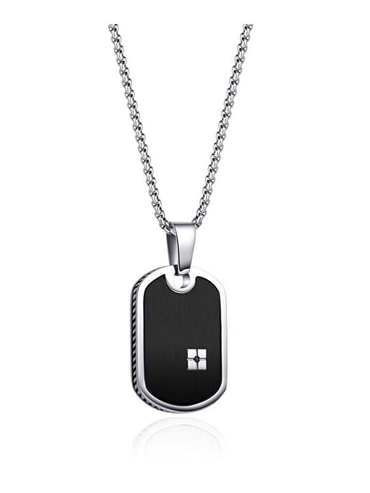 Diverse Collana da uomo in acciaio con distintivo militare N1000517 uomo