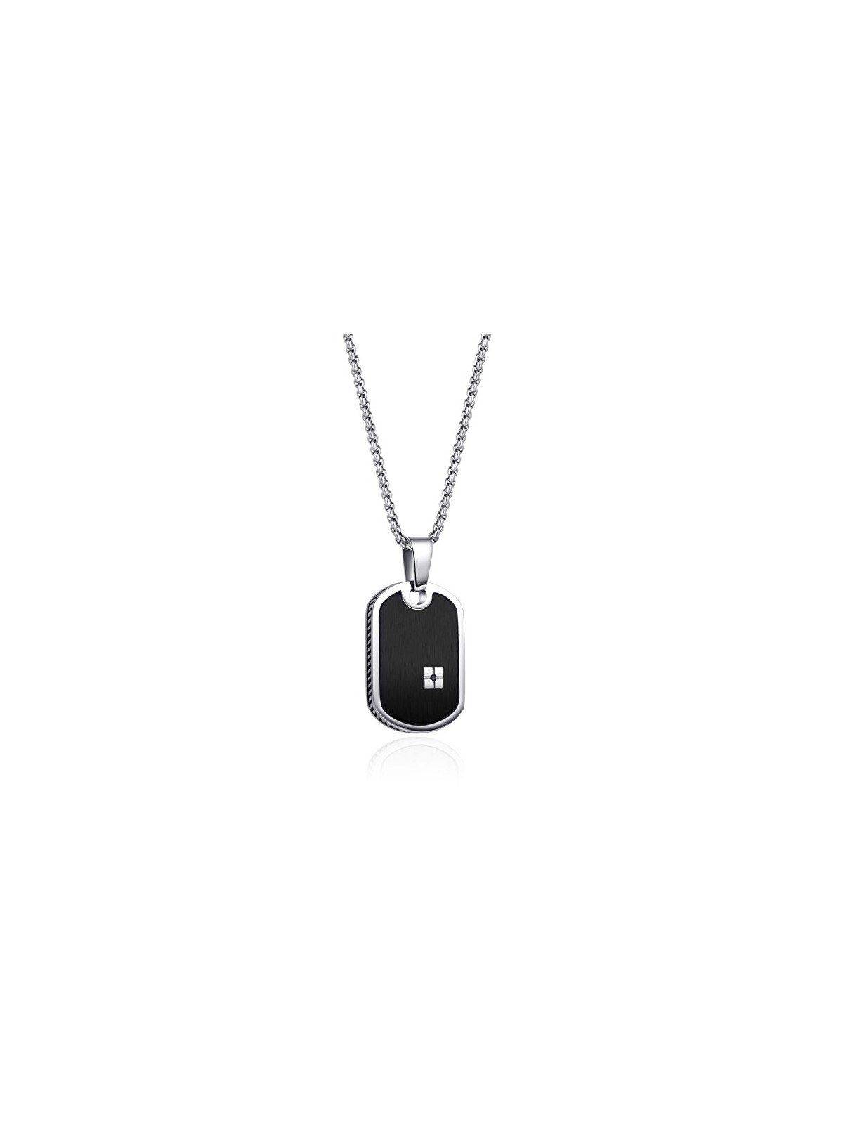 Diverse Collana da uomo in acciaio con distintivo militare N1000517 uomo