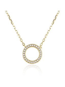 MOISS Incantevole collana a cerchio placcata oro con zirconi N0000606 donna