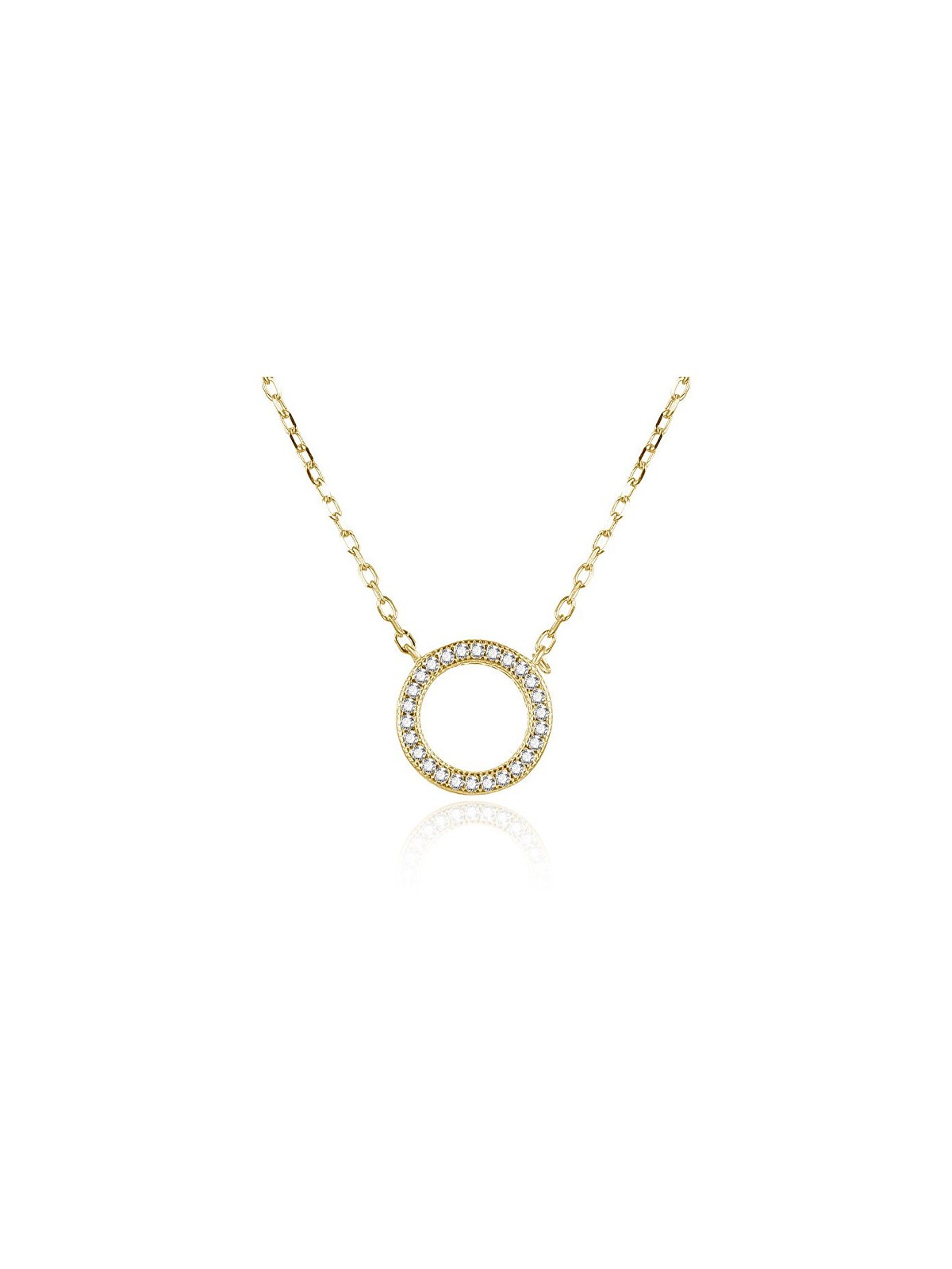 MOISS Incantevole collana a cerchio placcata oro con zirconi N0000606 donna