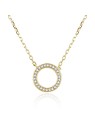 MOISS Incantevole collana a cerchio placcata oro con zirconi N0000606 donna