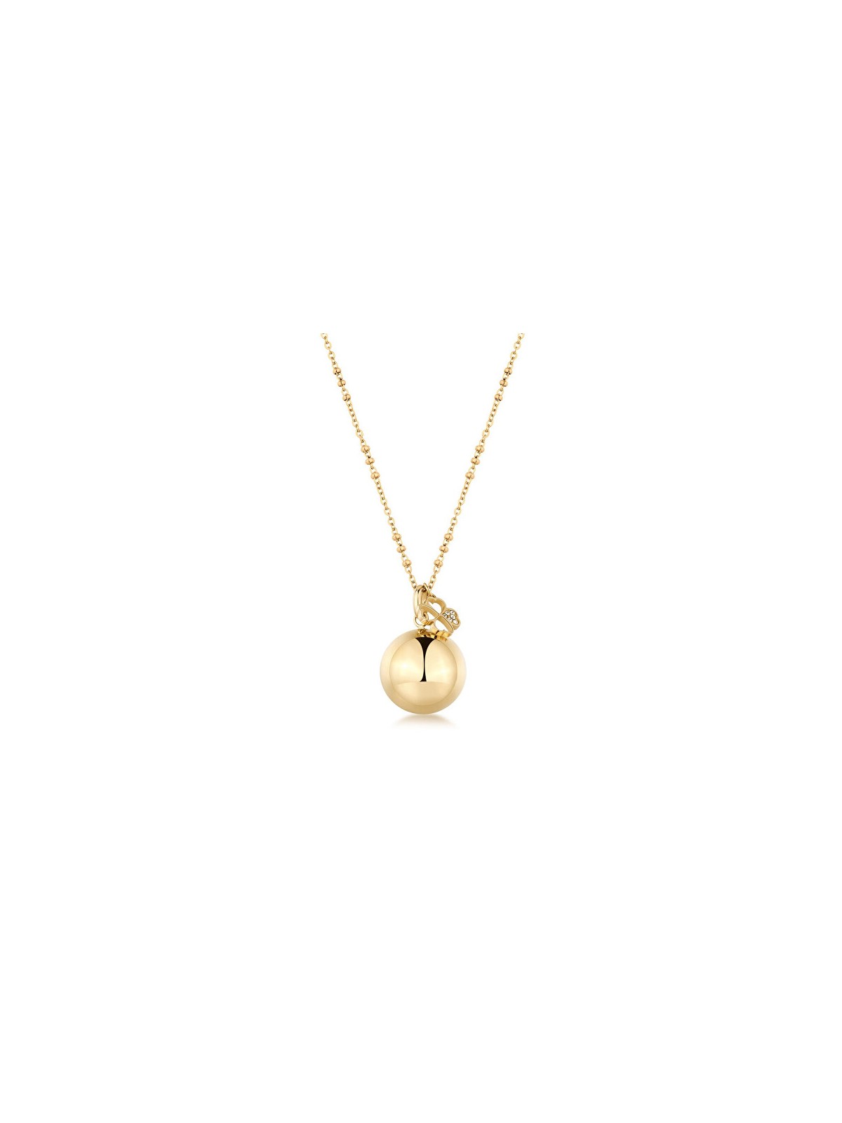 Brosway Collana lunga placcata in oro con campanellino Quadrifoglio Chakra BHKN155 donna