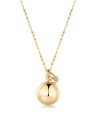 Brosway Collana lunga placcata in oro con campanellino Quadrifoglio Chakra BHKN155 donna
