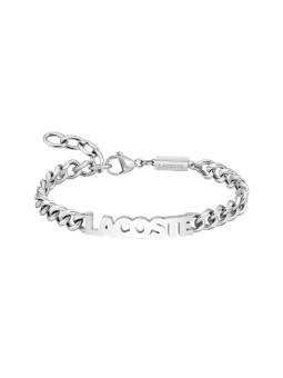 Lacoste Elegante bracciale da uomo in acciaio con scritta 2040476 uomo