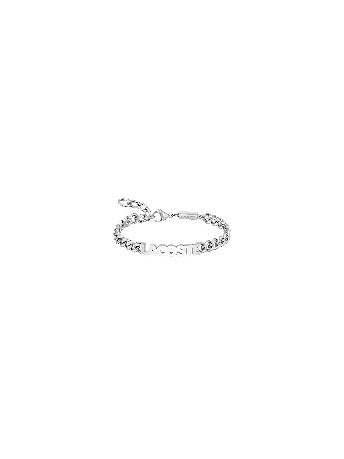 Lacoste Elegante bracciale da uomo in acciaio con scritta 2040476 uomo
