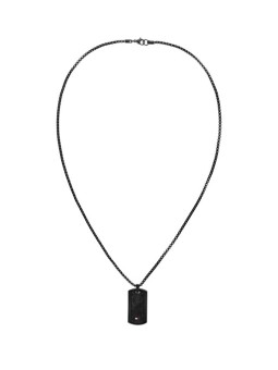Tommy Hilfiger Collana da uomo nera con distintivo militare Jameson 2790629 uomo