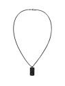 Tommy Hilfiger Collana da uomo nera con distintivo militare Jameson 2790629 uomo
