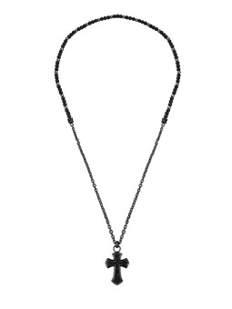 Police Collana in acciaio nero Cross Extreme Rebel PEAGN0004906 uomo