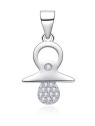 MOISS Ciondolo in argento a forma di ciuccio con zirconi P0000792 donna