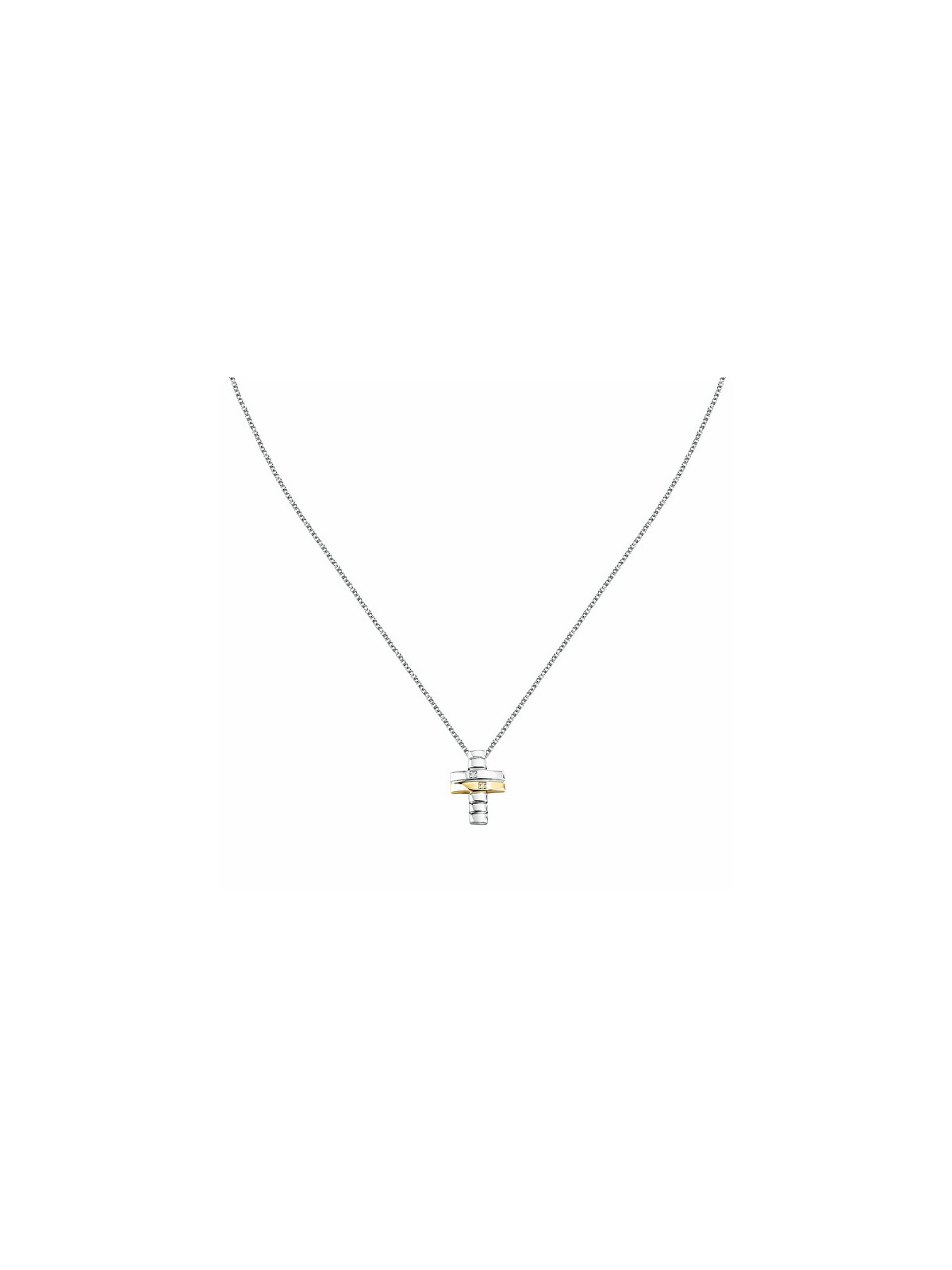 Morellato Collana in argento riciclato con diamanti Cross Diamonds SAYE02 uomo