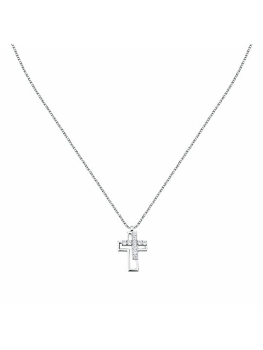 Morellato Collana in argento con zirconi cubici Cross Tennis SATT21 uomo