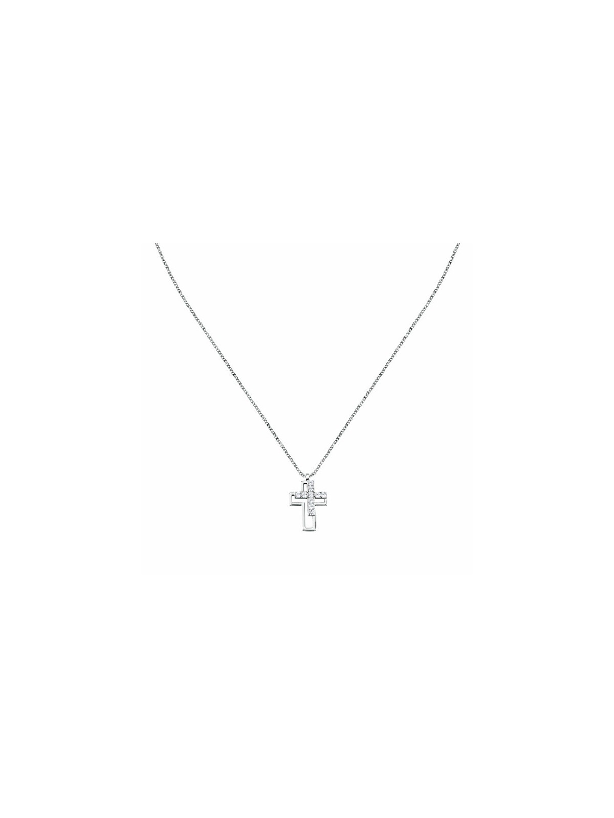 Morellato Collana in argento con zirconi cubici Cross Tennis SATT21 uomo