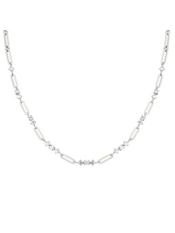 Rosefield Collana di lusso in acciaio con cristalli, modello graduato JNGCS-J1019 donna
