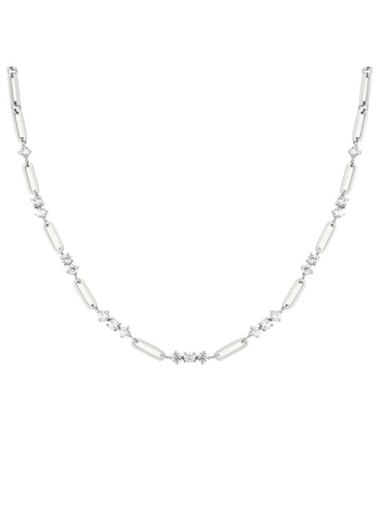Rosefield Collana di lusso in acciaio con cristalli, modello graduato JNGCS-J1019 donna