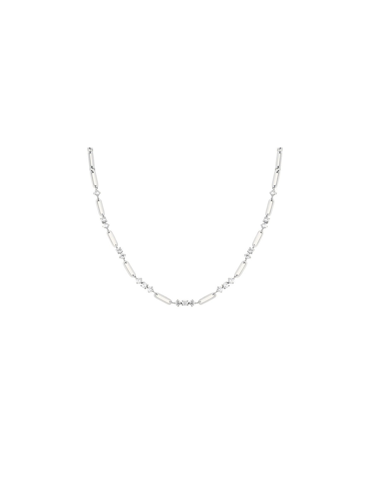 Rosefield Collana di lusso in acciaio con cristalli, modello graduato JNGCS-J1019 donna