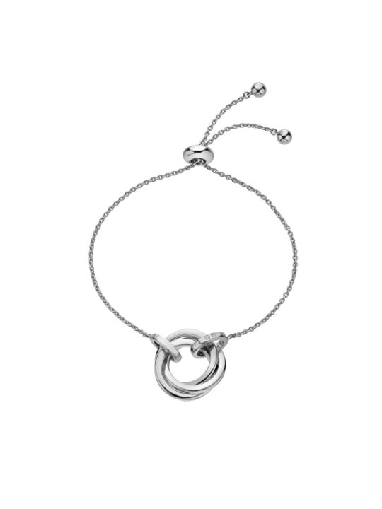 Hot Diamonds Incantevole bracciale in argento con diamanti Trio DL706 donna