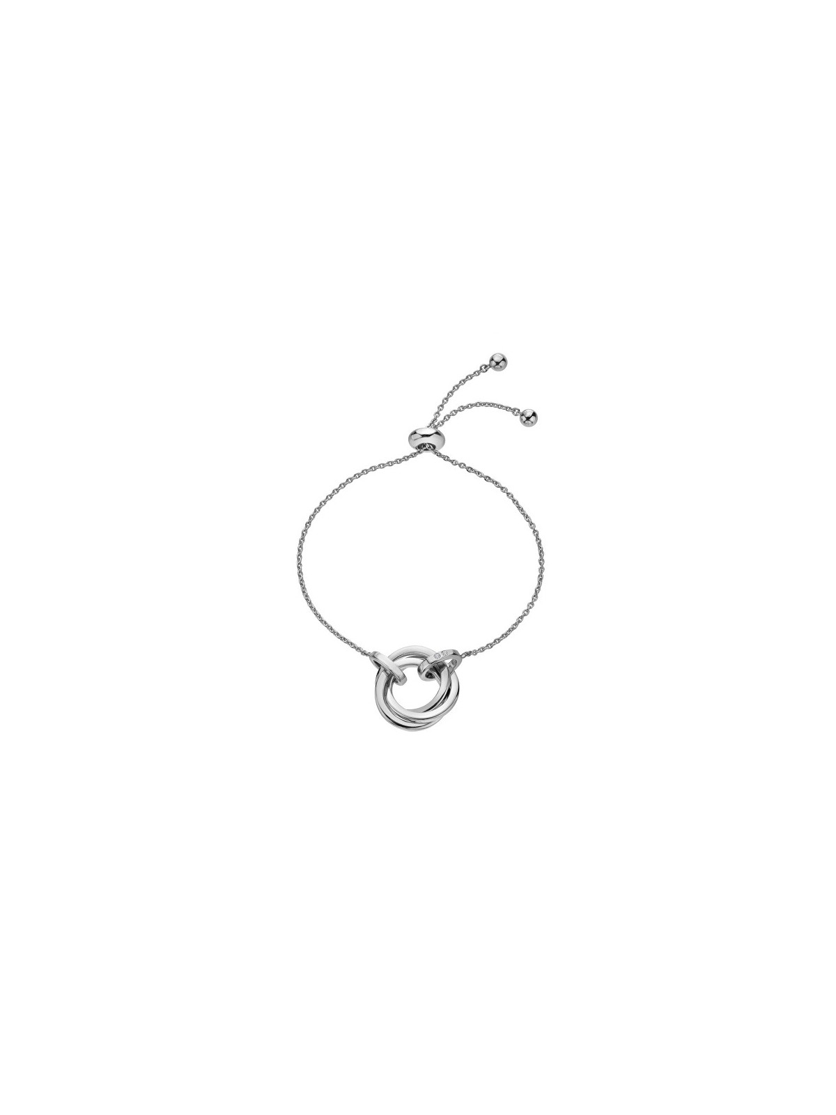 Hot Diamonds Incantevole bracciale in argento con diamanti Trio DL706 donna
