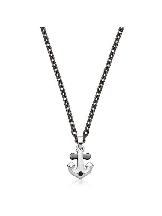 S'Agapõ Collana in acciaio da uomo con ancora nautica SNK06 uomo