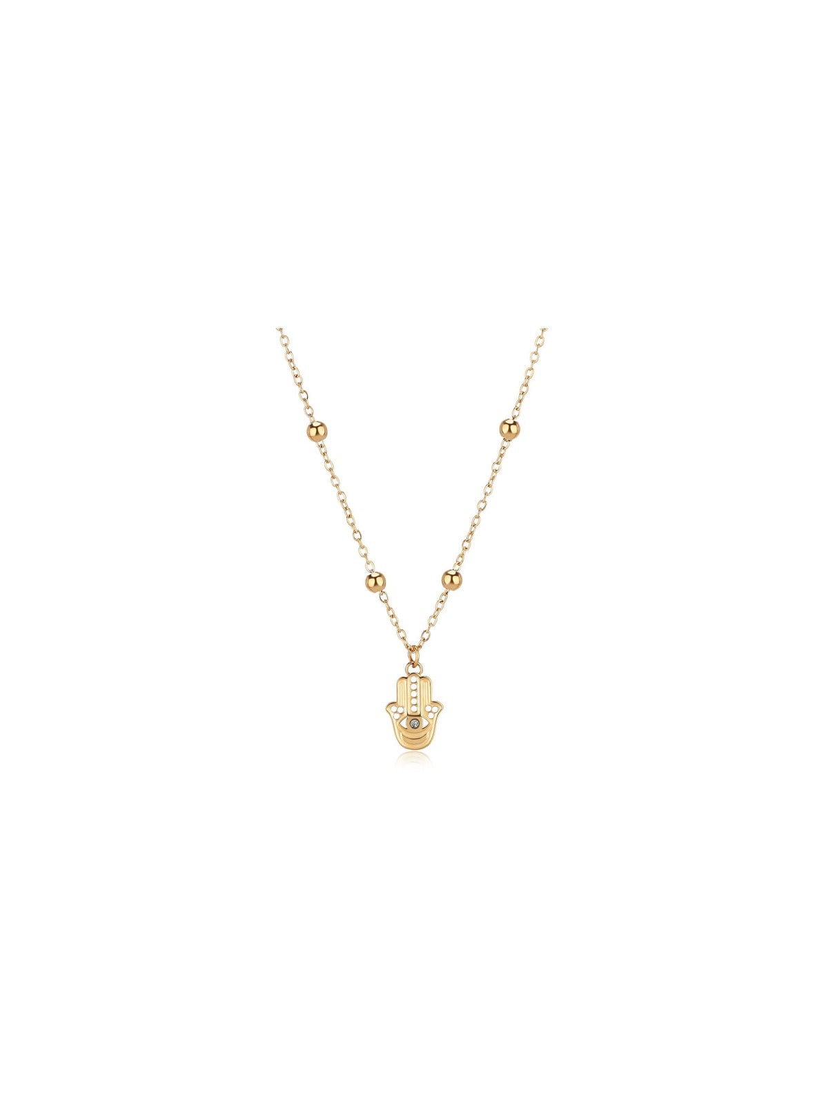 S'Agapõ Collana Hamsa di lusso - Mano di Fatima Strega SWH08 donna