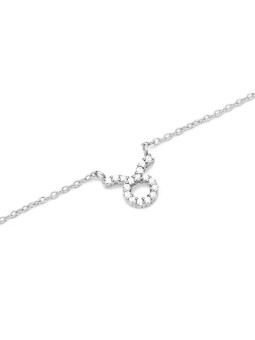 Daniel Wellington Collana in acciaio abbinata Toro con cristalli Zodiaco DW00400944 donna