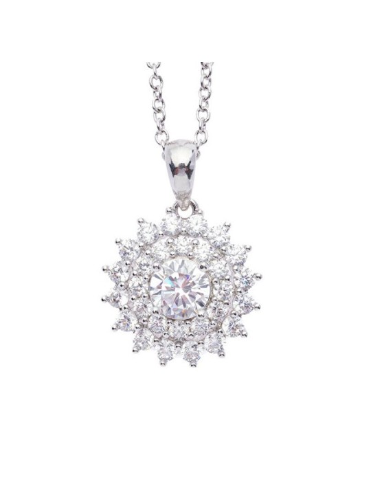 Oliver Weber Collana con allori scintillanti 12450 catena, pendente donna