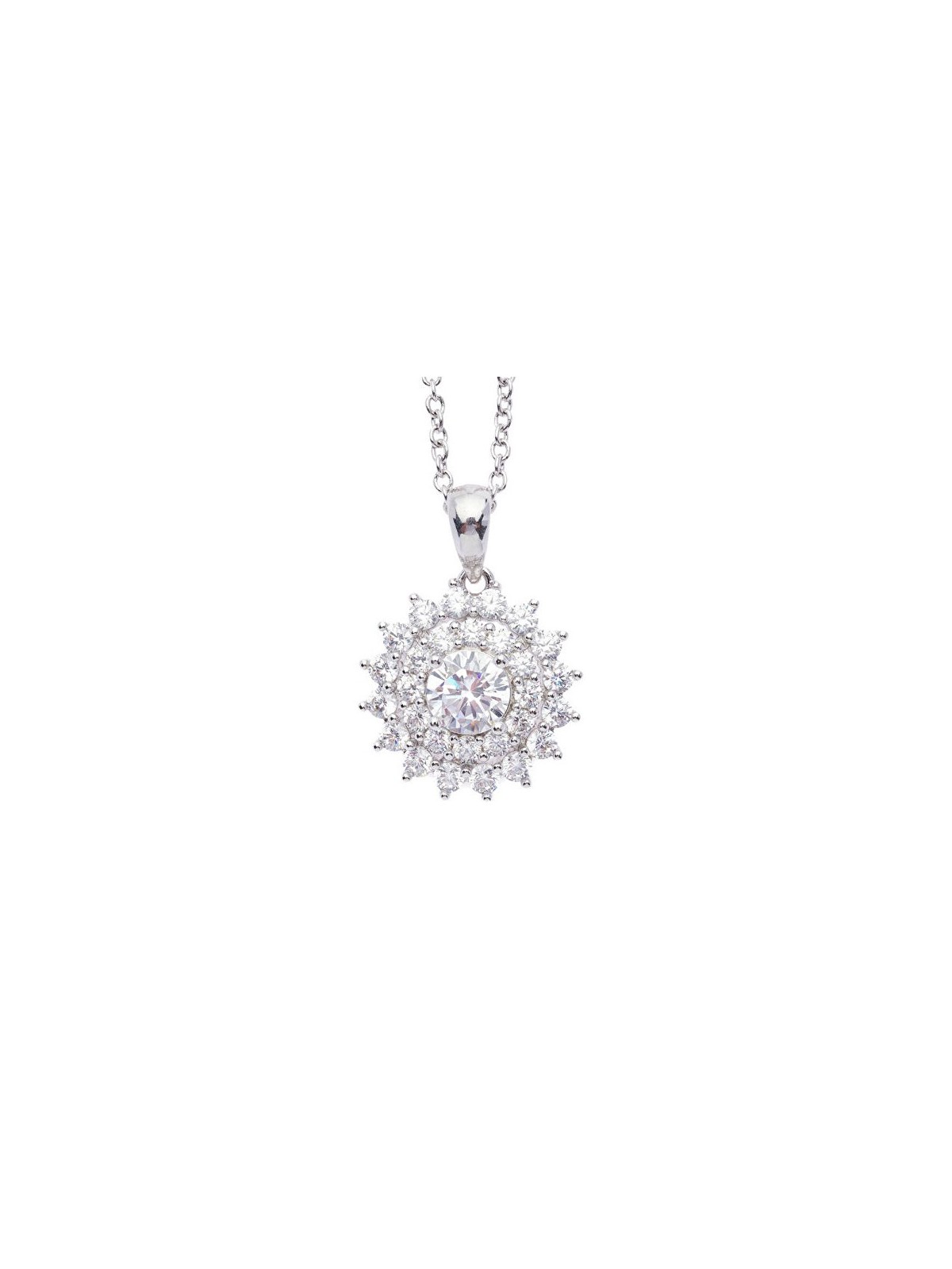 Oliver Weber Collana con allori scintillanti 12450 catena, pendente donna