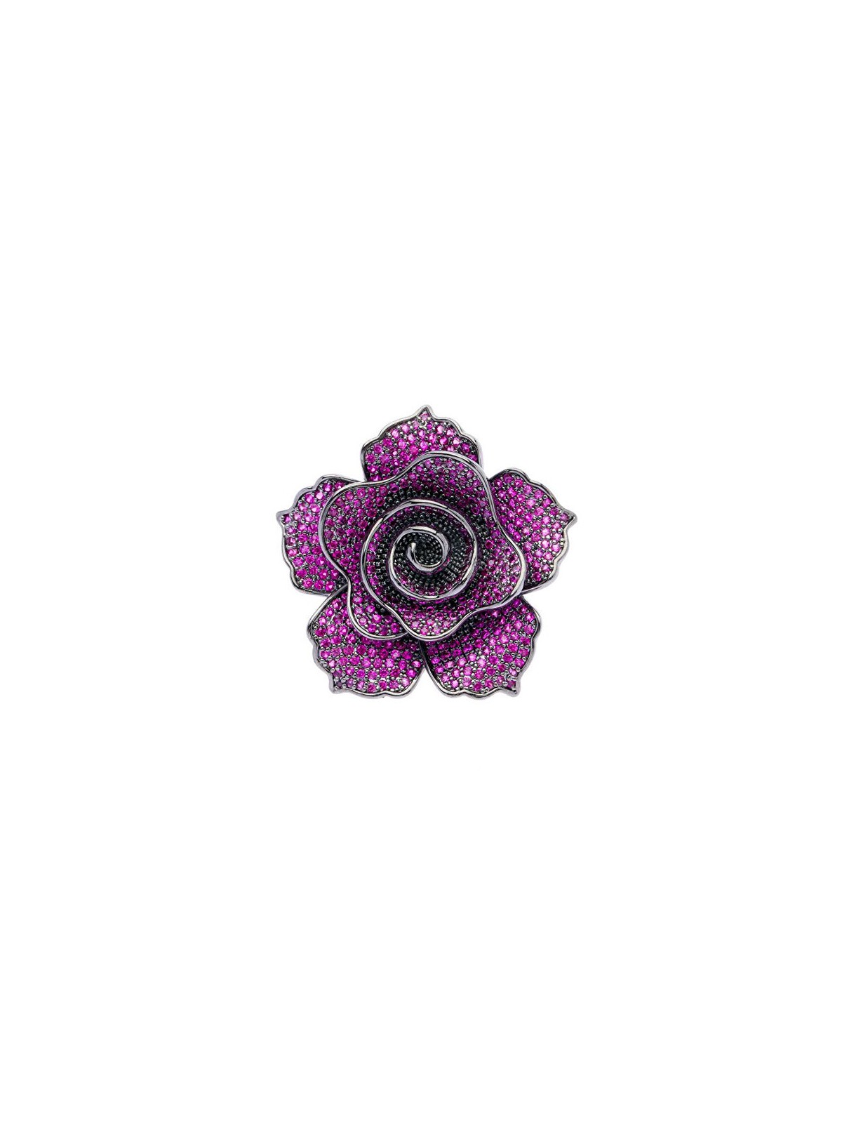 Oliver Weber Spilla a forma di fiore scintillante con cristalli, peonia 58053 donna