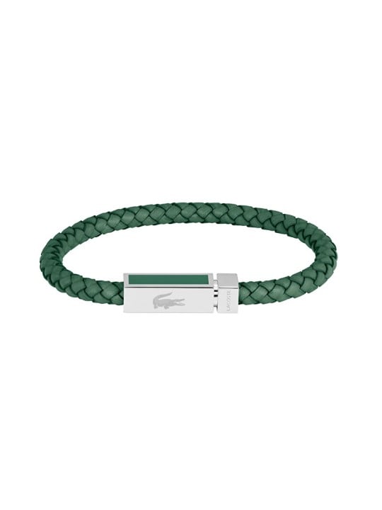 Lacoste Bracciale da uomo in pelle verde Rockel 2040449 uomo