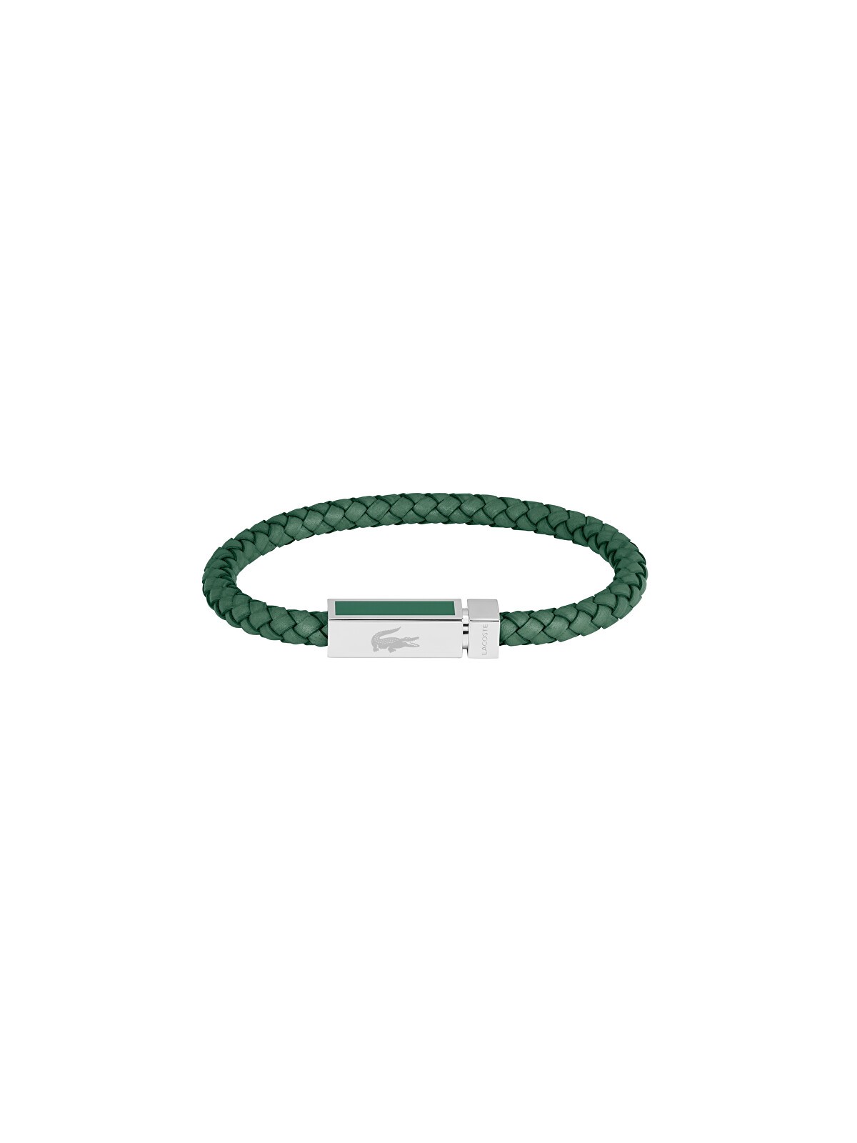 Lacoste Bracciale da uomo in pelle verde Rockel 2040449 uomo