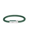 Lacoste Bracciale da uomo in pelle verde Rockel 2040449 uomo