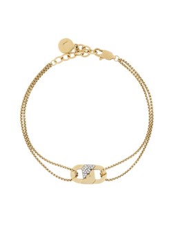 Emporio Armani Bracciale da uomo placcato oro con cristalli EGS3175710 donna