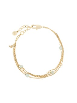 Emporio Armani Bracciale triplo placcato oro con avventurina EGS3226710 donna